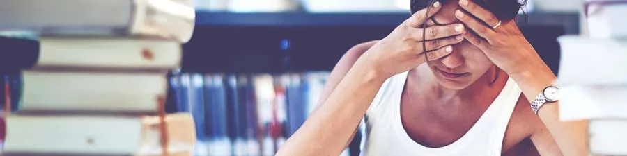 student in difficulty because of addiction