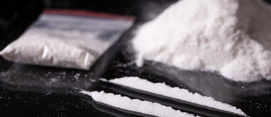 cocaine on a table