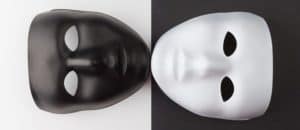 black and white masks