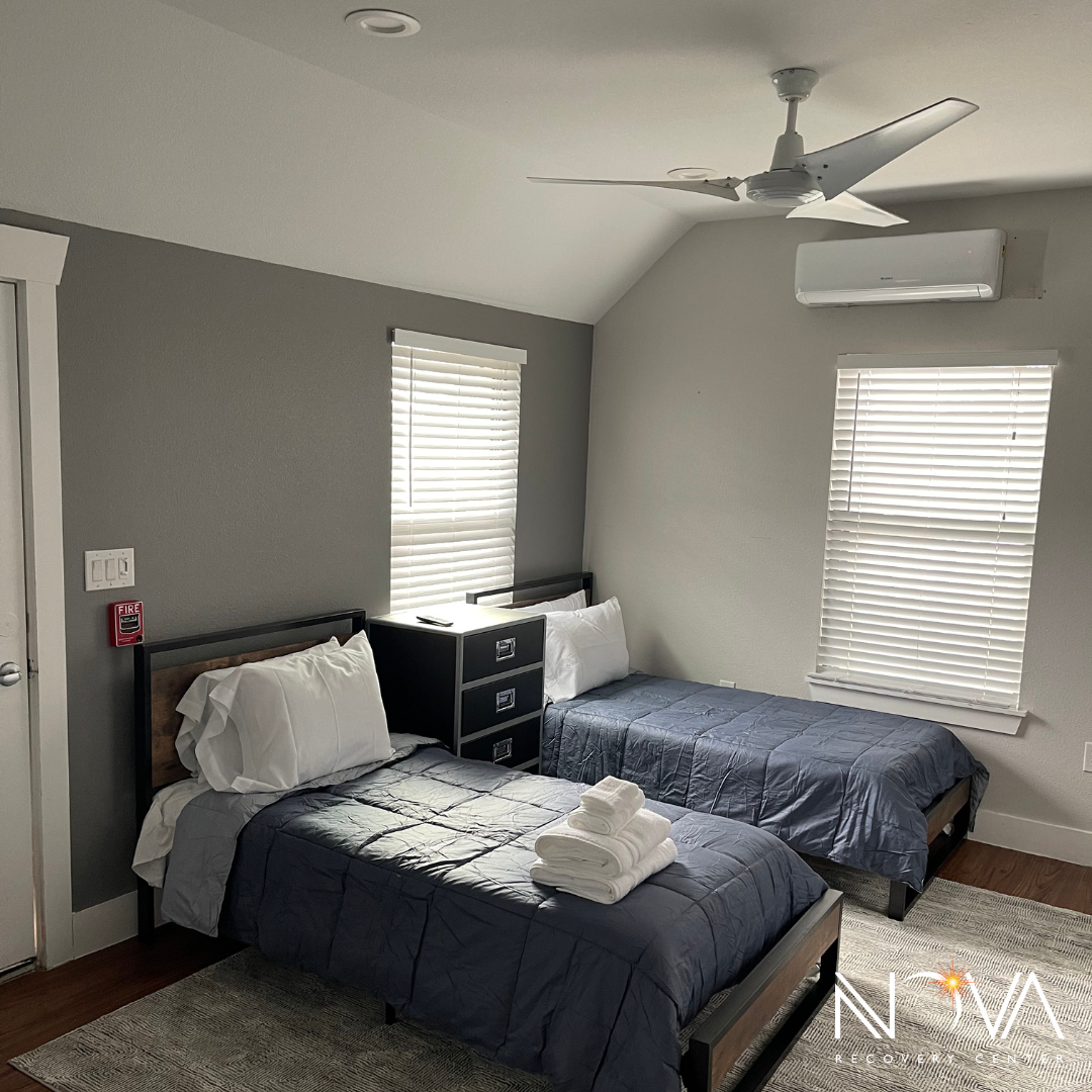 2 Man Bed Room at Nova Recovery Center. Alcohol and Drug Rehab in Austin, TX.