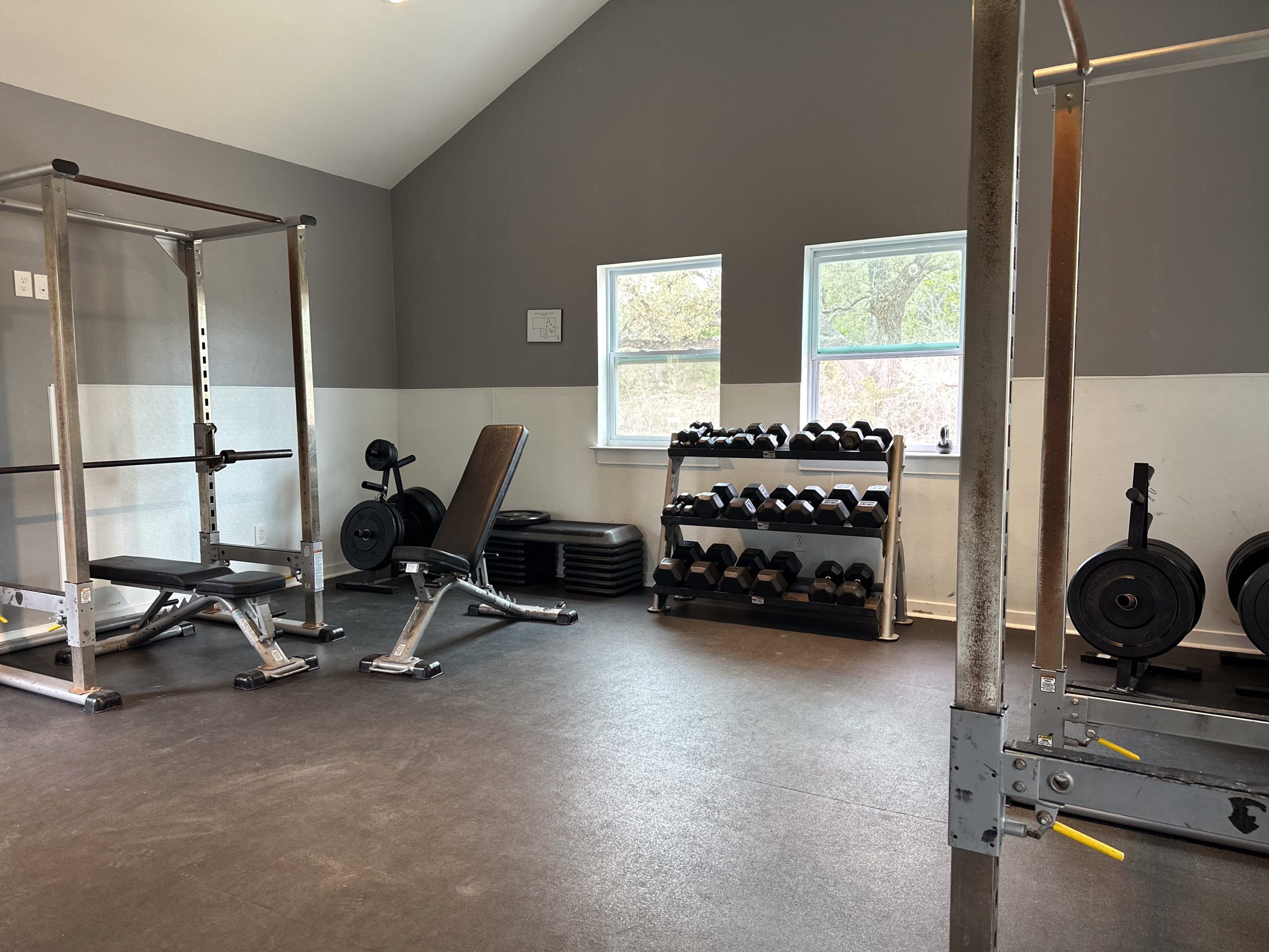 Gym at Nova Recovery Center in Wimberley, TX.