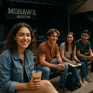 Young adults enjoying a smoke-free lifestyle at Mohawk Austin after quitting tobacco products
