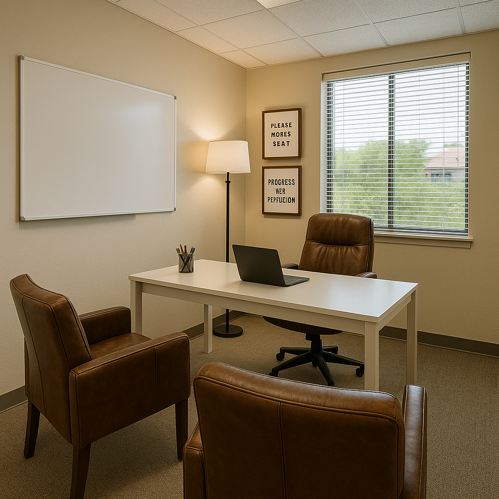 Private counseling office at Nova Recovery Center San Antonio for IOP and detox