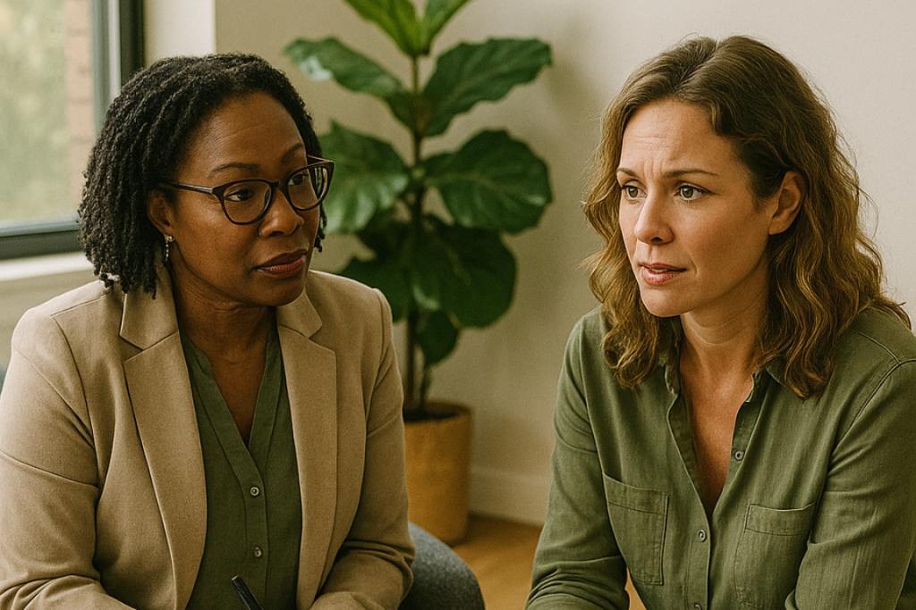 One-on-one counseling session in San Antonio IOP focusing on root causes and coping strategies