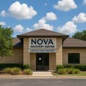 Therapist providing one-on-one counseling during inpatient alcohol rehab in Austin, helping a client address substance abuse and emotional recovery.