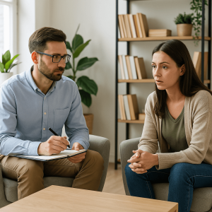 People in an outpatient group therapy session at an Austin drug and alcohol rehab center.